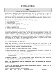 Instructions for Form DIV902 Answer and Counterpetition for Dissolution of Marriage With Children - Minnesota, Page 4