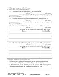 Form DIV1002 Notice of Motion and Motion for Temporary Relief With Children - Minnesota, Page 4