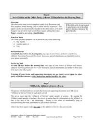 Form DIV1001 Instructions for Request for Temporary Relief Pending Final Hearing With Children - Minnesota, Page 14