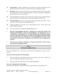 Form DIV1001 Instructions for Request for Temporary Relief Pending Final Hearing With Children - Minnesota, Page 7