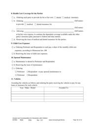 Form DIV902 Answer and Counterpetition for Dissolution of Marriage With Children - Minnesota, Page 36
