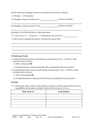 Form DIV902 Answer and Counterpetition for Dissolution of Marriage With Children - Minnesota, Page 40