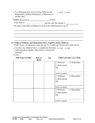Form DIV902 Answer and Counterpetition for Dissolution of Marriage With Children - Minnesota, Page 5