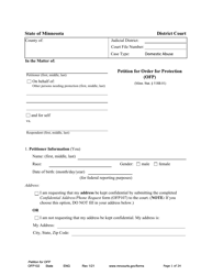 Document preview: Form OFP102 Petition for Order for Protection (Ofp) - Minnesota