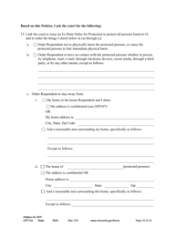 Form OFP102 &quot;Petition for Order for Protection (Ofp)&quot; - Minnesota, Page 10