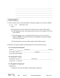 Form OFP102 Petition for Order for Protection (Ofp) - Minnesota, Page 14