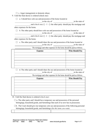 Form DIV1102 Responsive Notice of Motion and Motion for Temporary Relief With Children - Minnesota, Page 4