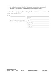 Form HOU302 Affidavit of Rent Escrow - Minnesota, Page 4