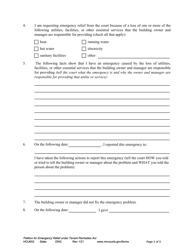 Form HOU602 Petition for Emergency Relief Under Tenant Remedies Act - Minnesota, Page 2