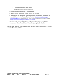 Form HOU602 Petition for Emergency Relief Under Tenant Remedies Act - Minnesota, Page 4
