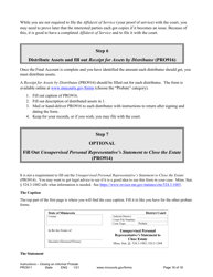 Form PRO911 Instructions for Closing an Informal Probate (With or Without a Will) - Minnesota, Page 16