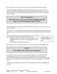 Form PRO801 Instructions for Starting a Case: Informal Probate With a Will - Minnesota, Page 17