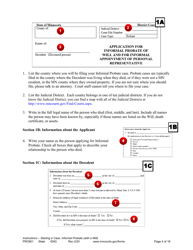 Form PRO801 Instructions for Starting a Case: Informal Probate With a Will - Minnesota, Page 4