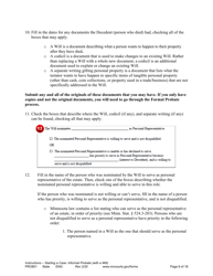Form PRO801 Instructions for Starting a Case: Informal Probate With a Will - Minnesota, Page 6