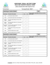 Ready-Mix Concrete General Permit - Monthly Storm Water Inspection Form - Mississippi, Page 2