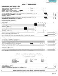 Form T184 Capital Gains Refund to a Mutual Fund Trust - Canada, Page 2