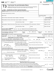 Form T3RET T3 Trust Income Tax and Information Return - Canada