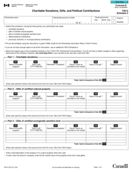 Document preview: Form T5013 Schedule 2 Charitable Donations, Gifts, and Political Contributions - Canada