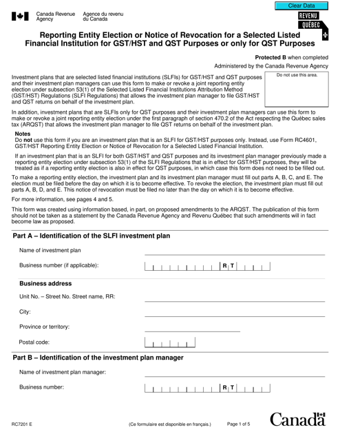 Form RC7201  Printable Pdf