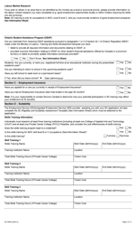 Form 89-1889E Second Career (Sc) Application for Financial Assistance - Ontario, Canada, Page 2
