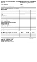 Form 89-1889E Second Career (Sc) Application for Financial Assistance - Ontario, Canada, Page 3