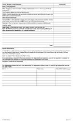 Form 89-1889E Second Career (Sc) Application for Financial Assistance - Ontario, Canada, Page 4