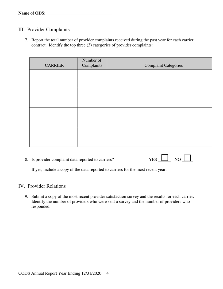 Certified Organized Delivery System (Ods) Annual Report - New Jersey, Page 5