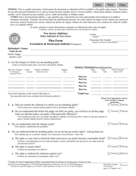 Form 10079 Plea Form - New Jersey (English/Portuguese)