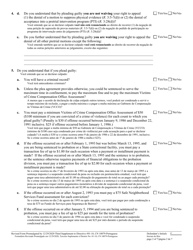 Form 10079 Plea Form - New Jersey (English/Portuguese), Page 2