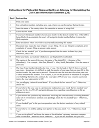 Form 10517 Civil Case Information Statement (Cis) - Pro Se - New Jersey, Page 2