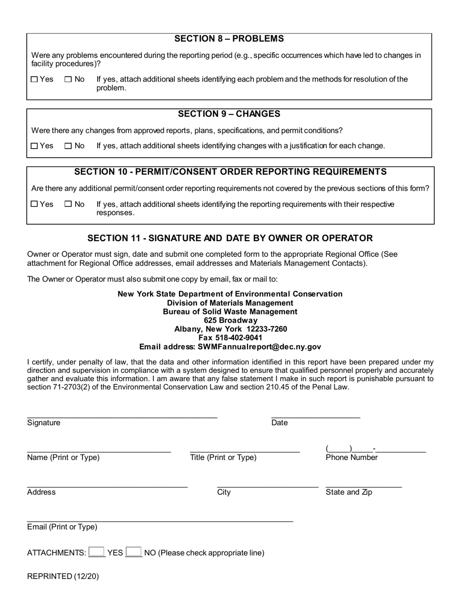 Municipal Solid Waste Processing Facility Annual Report - New York, Page 9