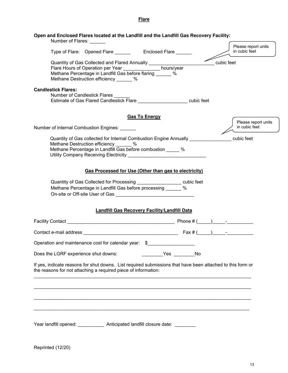 Long Island Landfill Annual / Quarterly Report - New York, Page 13