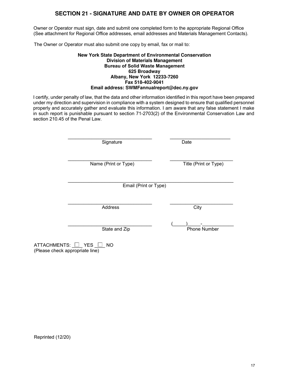 Long Island Landfill Annual / Quarterly Report - New York, Page 17