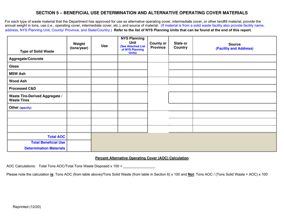 Long Island Landfill Annual / Quarterly Report - New York, Page 7
