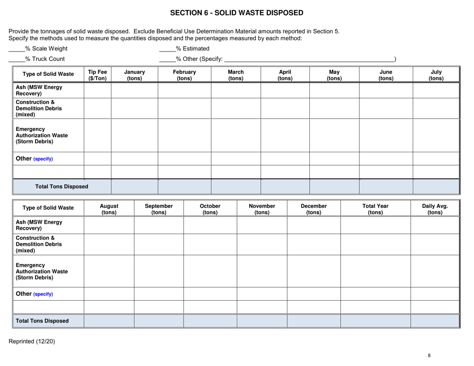 Long Island Landfill Annual / Quarterly Report - New York, Page 8