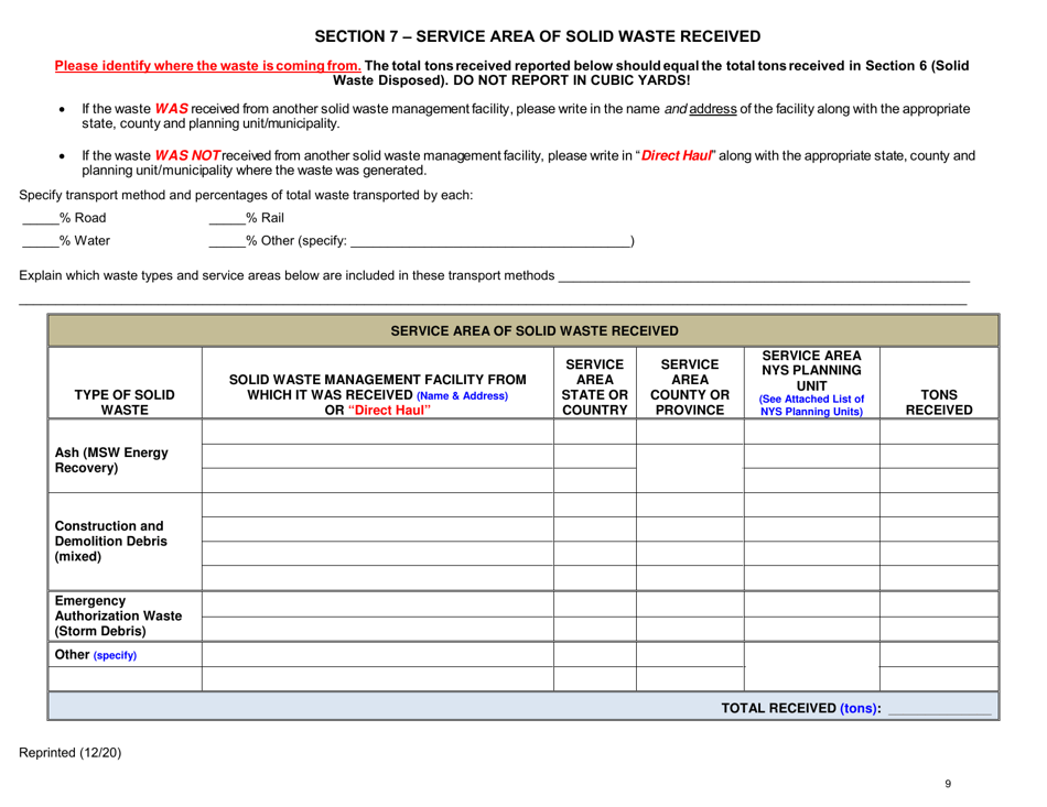 Long Island Landfill Annual / Quarterly Report - New York, Page 9