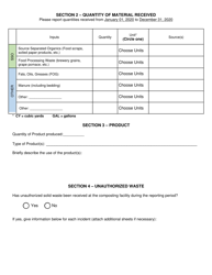 Registered Facility Annual Report - Other Organics Recycling - New York, Page 3