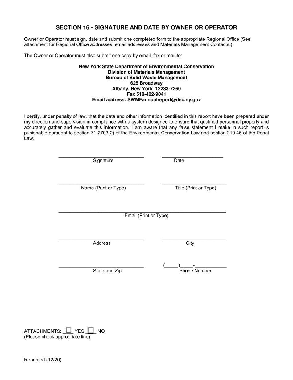 Combustion and Thermal Treatment Facility Annual / Quarterly Report - New York, Page 12