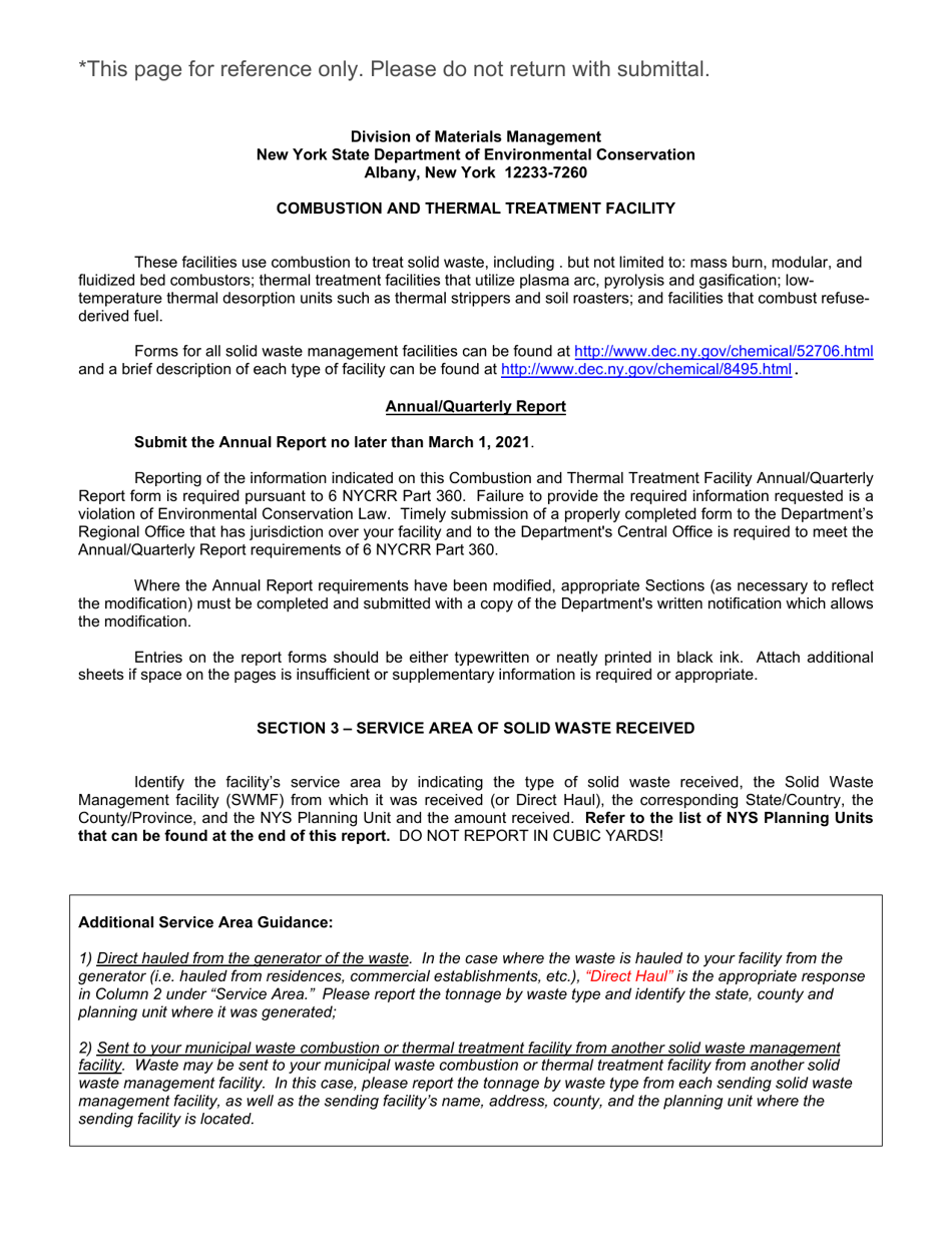 Combustion and Thermal Treatment Facility Annual / Quarterly Report - New York, Page 13