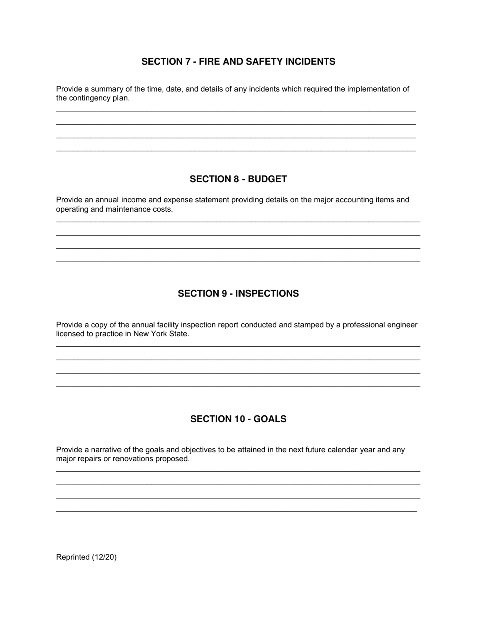 Combustion and Thermal Treatment Facility Annual / Quarterly Report - New York, Page 9