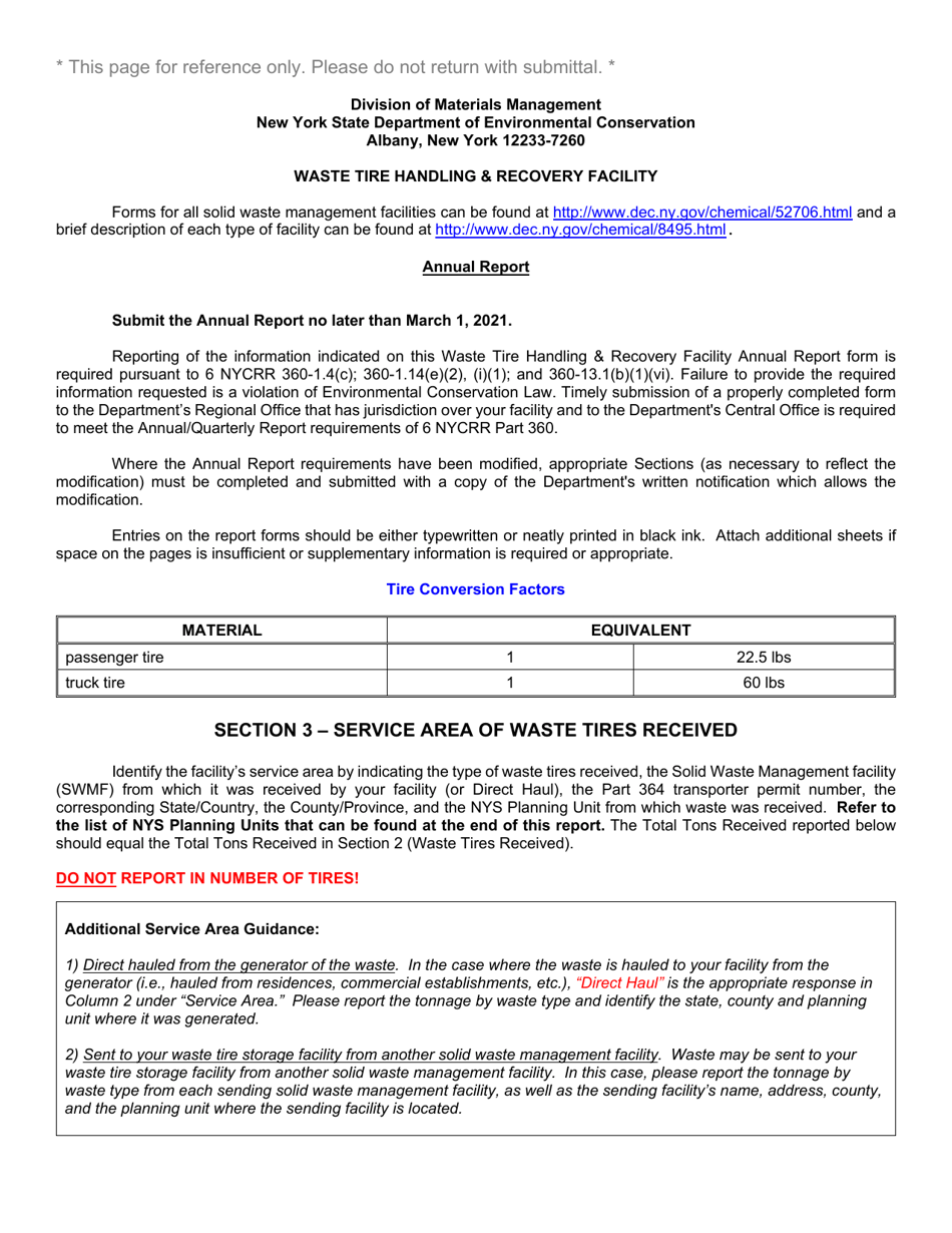 Waste Tire Handling  Recovery Facility Annual Report - New York, Page 10