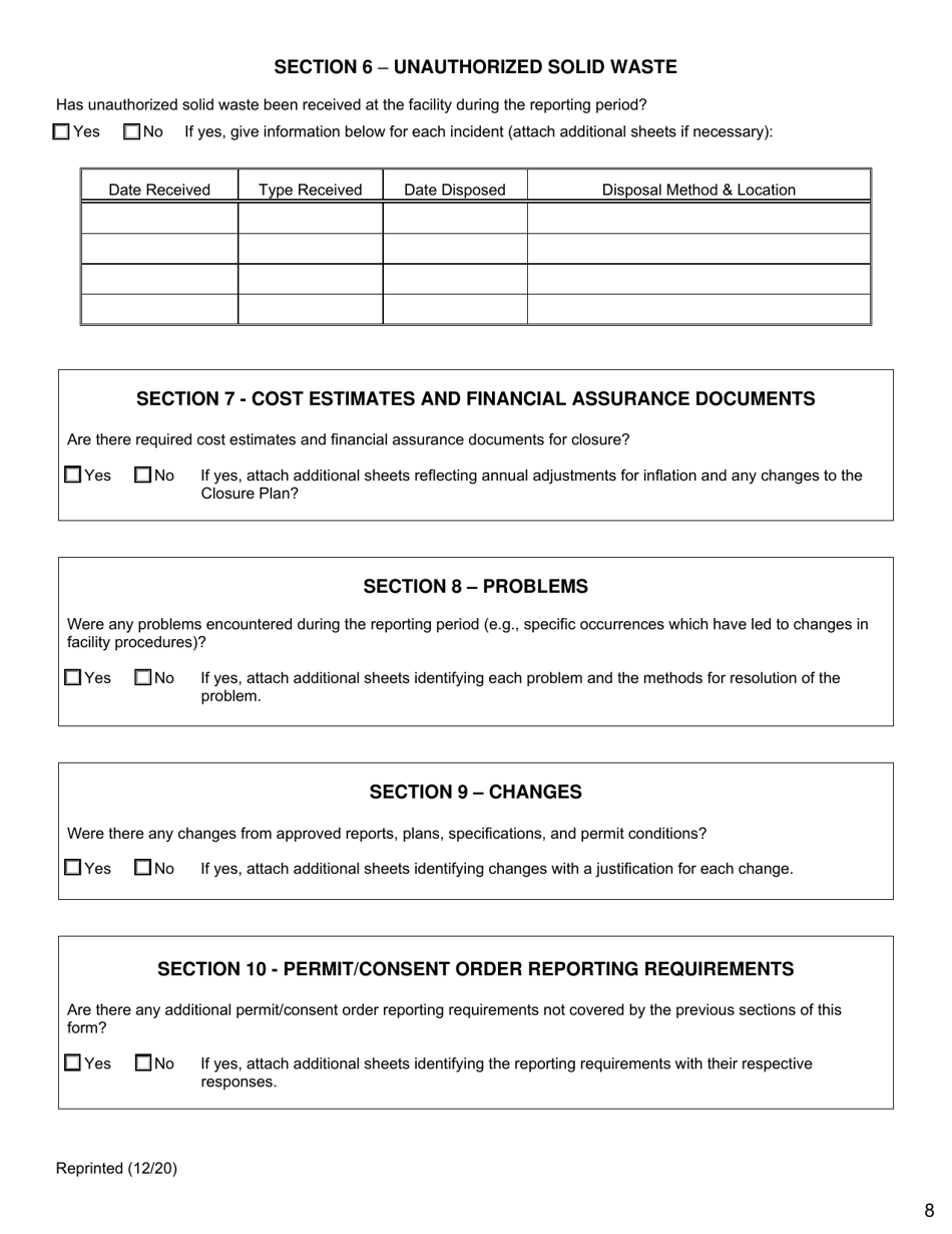 Waste Tire Handling  Recovery Facility Annual Report - New York, Page 8