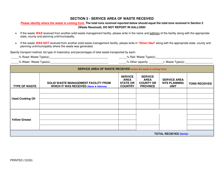 Used Cooking Oil and / or Yellow Grease Processing Facility - New York, Page 3