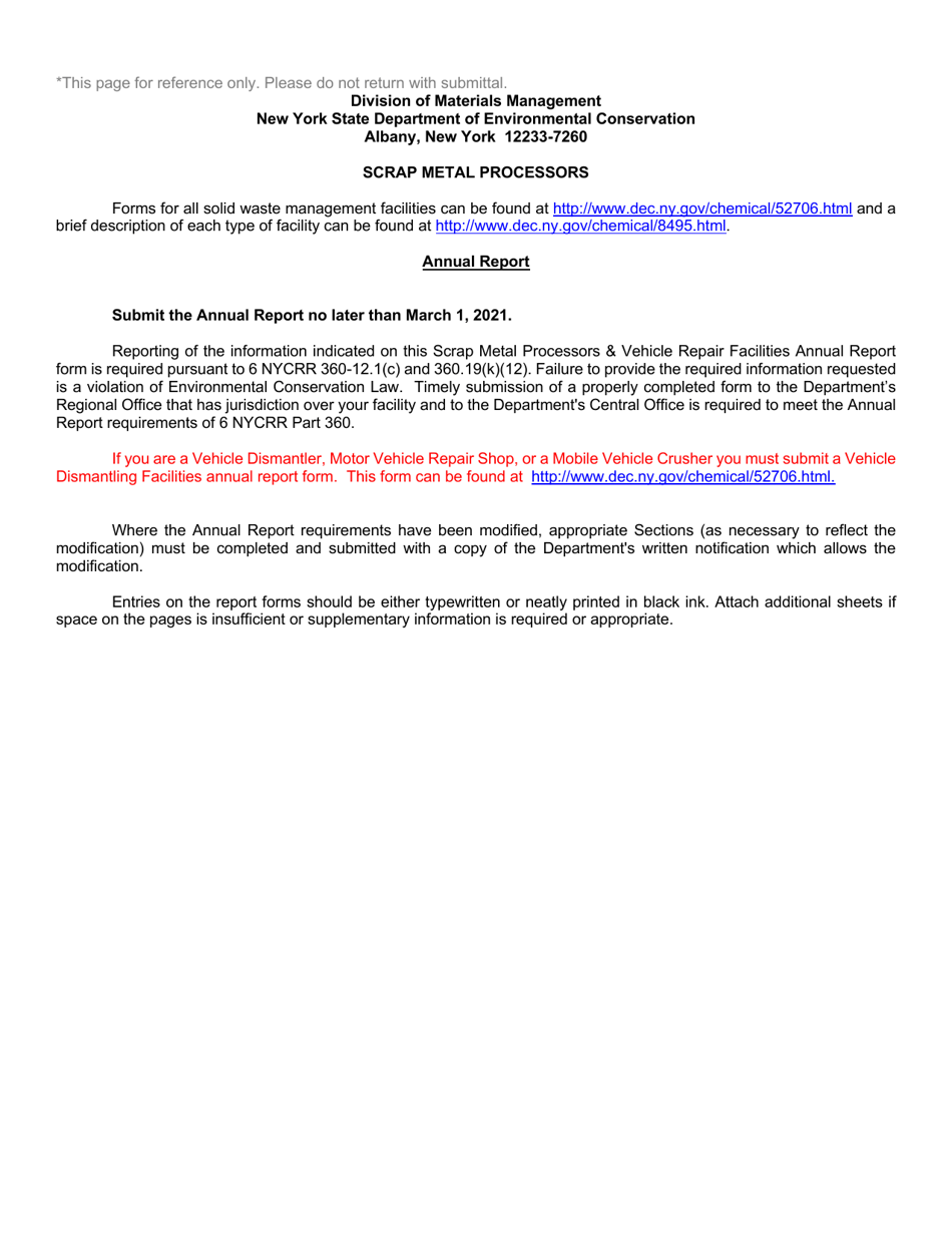 Scrap Metal Processors Annual Report - New York, Page 5