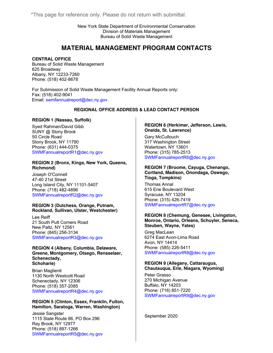 Regulated Medical Waste Facility Annual Report - New York, Page 11