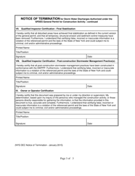 Notice of Termination for Storm Water Discharges Authorized Under the Spdes General Permit for Construction Activity - New York, Page 3