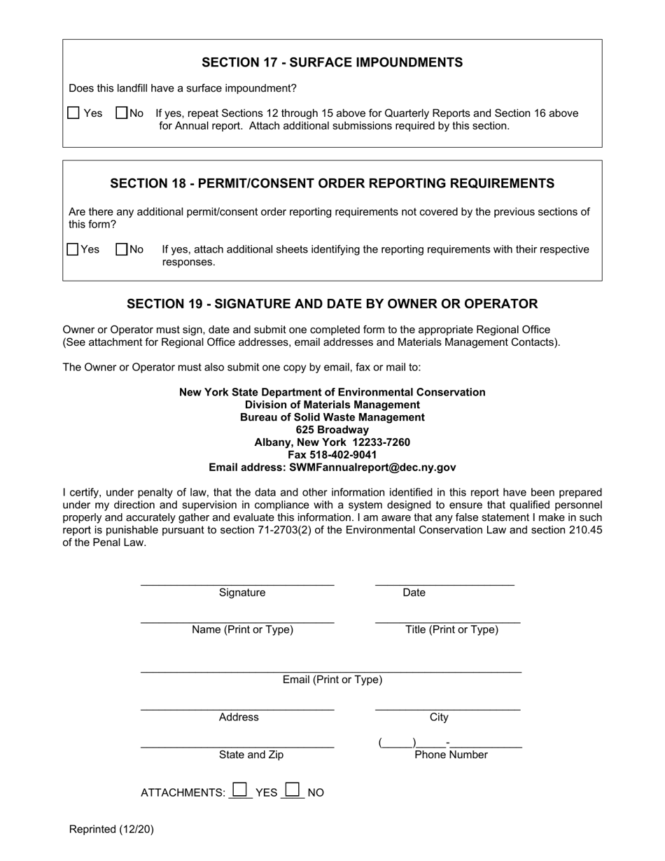 Active Construction and Demolition (Cd) Debris Landfill Annual / Quarterly Report - New York, Page 11