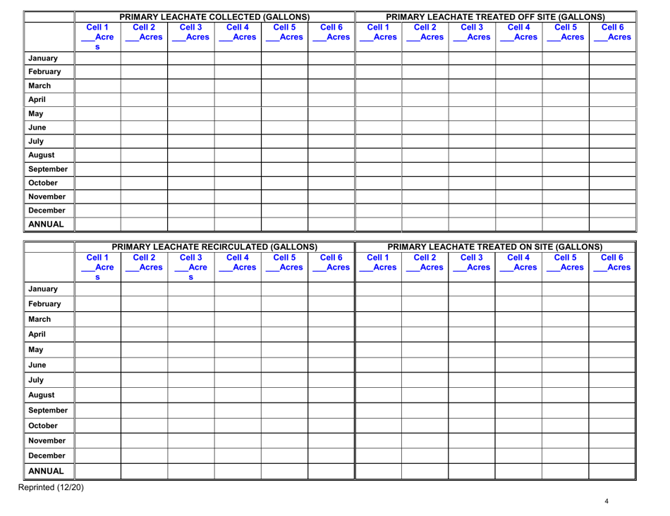 Active Construction and Demolition (Cd) Debris Landfill Annual / Quarterly Report - New York, Page 4