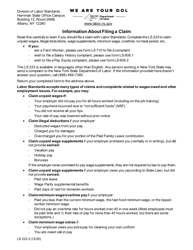 Document preview: Form LS223 Labor Standards Complaint Form - New York