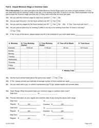 Form LS223 Labor Standards Complaint Form - New York, Page 6